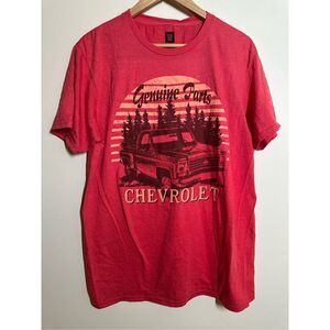 Mens GM Chevrolet Truck Red Short Sleeve Comfy T Shirt Size Large